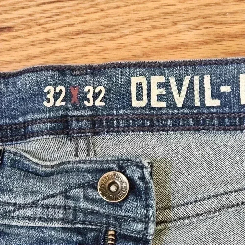 Devil Dog Slim Straight Jeans Size 32×32 Amazing Used Condition